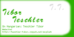 tibor teschler business card